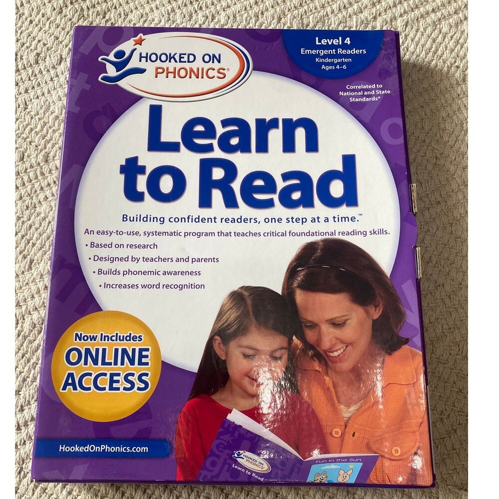 NEW Sealed Hooked on Phonics Learn to Read Level 4 Kindergarten Emergent Readers